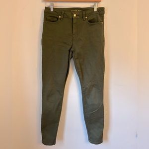Olive green skinny jeans